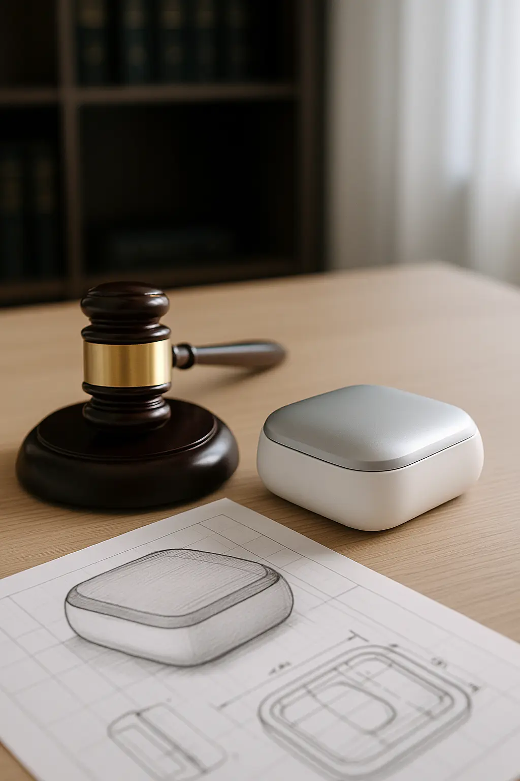 design patent litigation law gavel product sketch.jpg