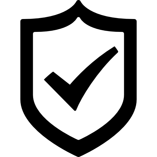 protection shield with a check mark